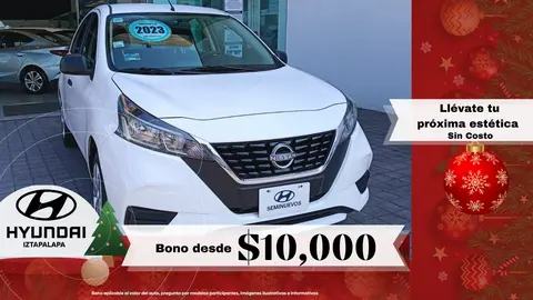Nissan March Sense Aut usado (2022) color Blanco financiado en mensualidades(enganche $87,738 mensualidades desde $3,692)