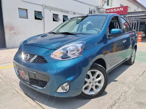 Nissan March Advance usado (2018) color Azul financiado en mensualidades(enganche $51,250 mensualidades desde $2,972)