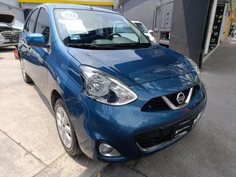 Nissan March Advance usado (2020) color Azul financiado en mensualidades(enganche $46,440 mensualidades desde $5,365)