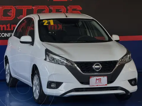 Nissan March Advance usado (2021) color Blanco financiado en mensualidades(enganche $41,980)