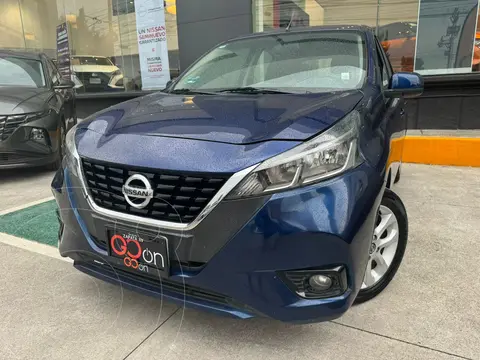 Nissan March Advance usado (2021) color Azul financiado en mensualidades(enganche $64,038 mensualidades desde $4,897)