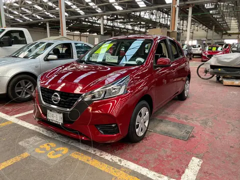 Nissan March Advance Aut usado (2021) color Rojo financiado en mensualidades(enganche $44,000 mensualidades desde $3,800)