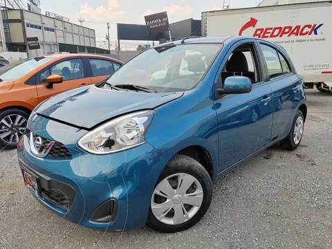Nissan March Sense Aut usado (2020) color Azul financiado en mensualidades(enganche $57,500 mensualidades desde $4,169)