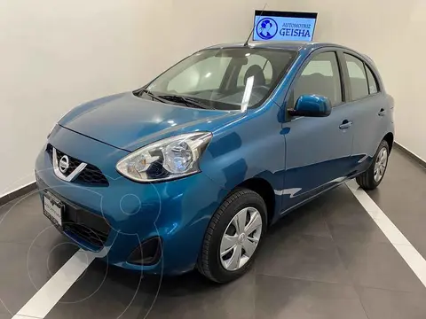 Nissan March Sense usado (2019) color Azul financiado en mensualidades(enganche $44,000 mensualidades desde $4,341)