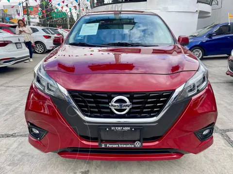 Nissan March Advance Aut usado (2021) color Rojo financiado en mensualidades(enganche $59,999 mensualidades desde $8,467)