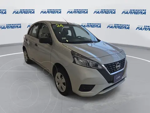 Nissan March Sense Aut usado (2024) color plateado financiado en mensualidades(enganche $51,675 mensualidades desde $4,286)