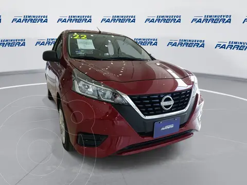 Nissan March Sense usado (2022) color Rojo financiado en mensualidades(enganche $60,950 mensualidades desde $5,055)