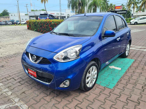 Nissan March Advance usado (2020) color Azul financiado en mensualidades(enganche $21,800 mensualidades desde $6,200)