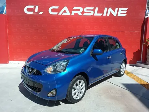Nissan March Advance usado (2019) color Azul Electrico financiado en mensualidades(enganche $60,250)