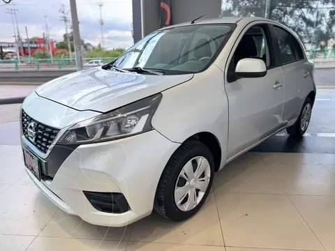 Nissan March Sense Aut usado (2021) color plateado financiado en mensualidades(enganche $57,225 mensualidades desde $4,376)