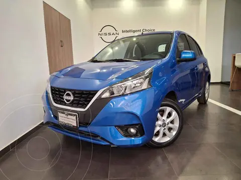 Nissan March Advance usado (2023) color Azul financiado en mensualidades(enganche $63,800 mensualidades desde $6,294)