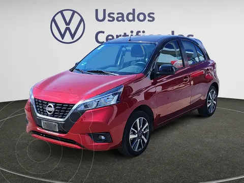 Nissan March Exclusive usado (2023) color RojoNegro financiado en mensualidades(enganche $70,850 mensualidades desde $5,420)