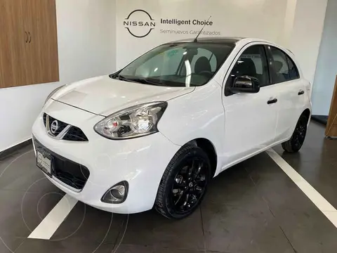 Nissan March Exclusive Aut usado (2020) color Blanco financiado en mensualidades(enganche $60,500 mensualidades desde $5,968)