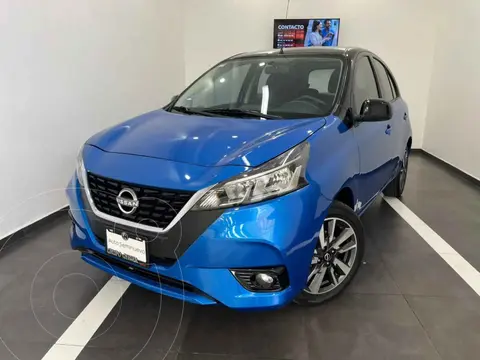 Nissan March Exclusive Aut Bi-tono usado (2023) color Azul financiado en mensualidades(enganche $58,300 mensualidades desde $5,751)