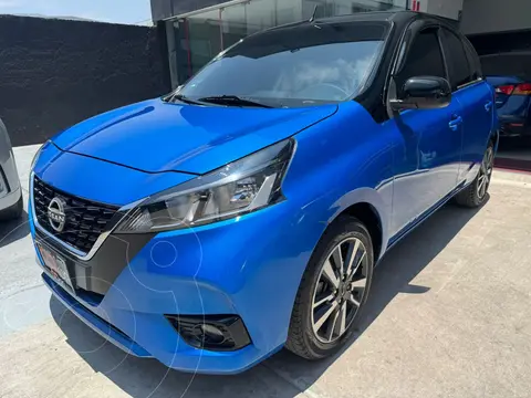 Nissan March Exclusive usado (2023) color Azul Acero financiado en mensualidades(enganche $73,575 mensualidades desde $5,626)