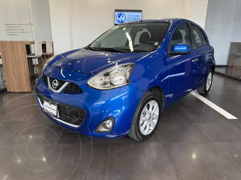 Nissan March Advance usado (2020) color Azul financiado en mensualidades(enganche $48,400 mensualidades desde $4,775)