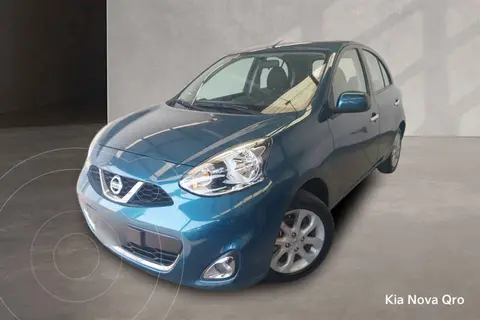 Nissan March Advance usado (2020) color Azul financiado en mensualidades(enganche $58,588 mensualidades desde $5,029)