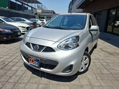 Nissan March Sense usado (2020) color plateado financiado en mensualidades(enganche $54,228 mensualidades desde $4,147)