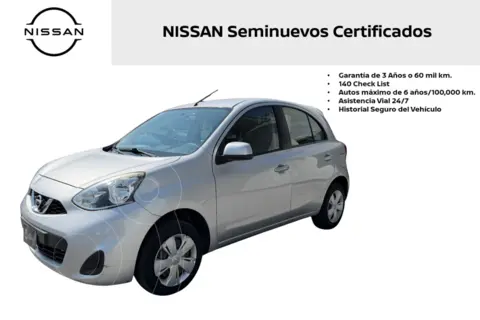 Nissan March Sense  Aut usado (2017) color Plata precio $170,000