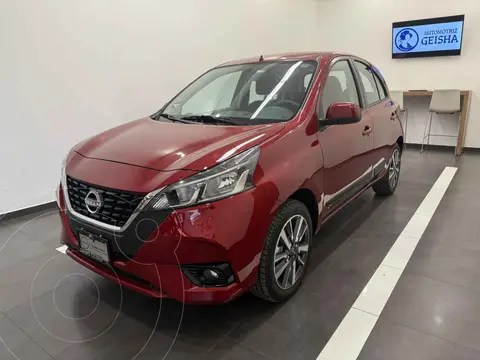 Nissan March Exclusive usado (2024) color Rojo financiado en mensualidades(enganche $68,200 mensualidades desde $6,728)