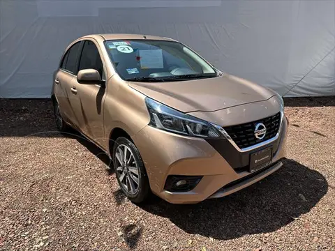 Nissan March Exclusive usado (2021) color rosa palido financiado en mensualidades(enganche $72,500 mensualidades desde $5,302)