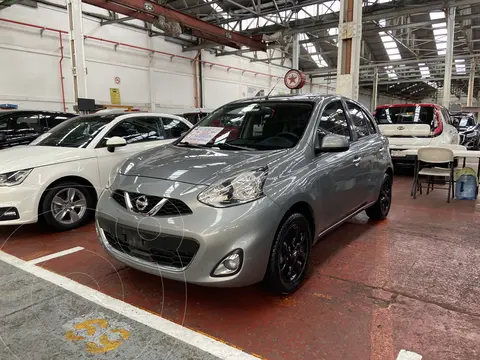 Nissan March Advance usado (2014) color Gris Oxford financiado en mensualidades(enganche $32,000 mensualidades desde $3,500)