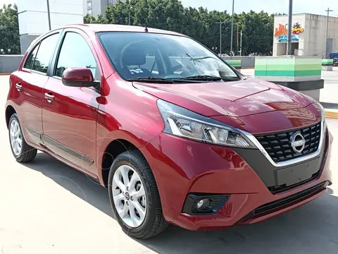 Nissan March Advance usado (2025) color Rojo financiado en mensualidades(enganche $106,051 mensualidades desde $4,556)