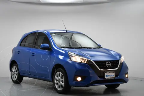Nissan March Advance usado (2022) color Azul financiado en mensualidades(enganche $63,500 mensualidades desde $3,778)