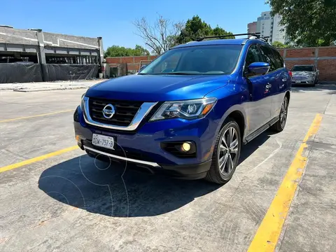 Nissan Pathfinder Exclusive usado (2018) color Azul Metalico financiado en mensualidades(enganche $114,000 mensualidades desde $15,006)