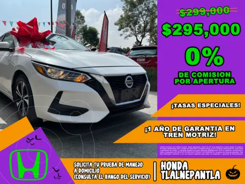Nissan Sentra Sense Aut usado (2023) color Blanco financiado en mensualidades(enganche $123,310 mensualidades desde $5,188)