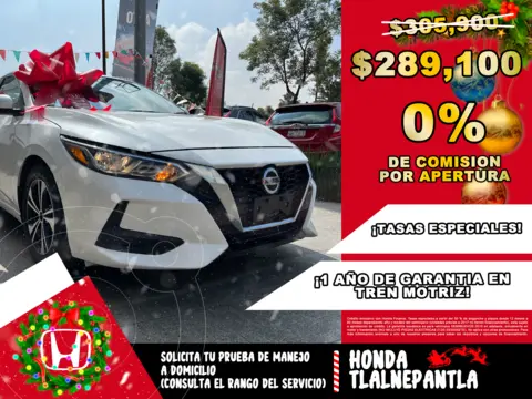Nissan Sentra Sense Aut usado (2023) color Blanco financiado en mensualidades(enganche $120,844 mensualidades desde $5,084)