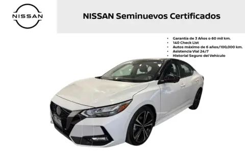 Nissan Sentra SR Bi-tono Aut usado (2023) color Blanco precio $385,000