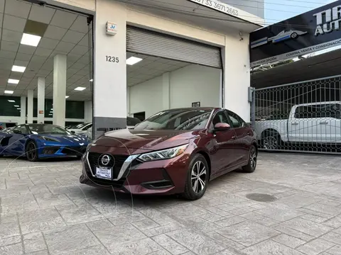 Nissan Sentra Advance Aut usado (2021) color Rojo Merlot financiado en mensualidades(enganche $54,000 mensualidades desde $7,862)