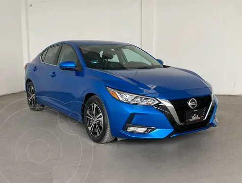 Nissan Sentra Advance usado (2021) color Azul financiado en mensualidades(enganche $74,981 mensualidades desde $5,781)