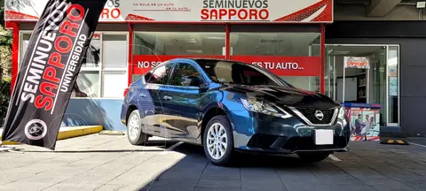 Nissan Sentra Sense usado (2018) color Azul financiado en mensualidades(enganche $61,250)