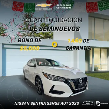 Nissan Sentra Sense Aut usado (2023) color Blanco precio $296,000