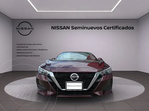 Nissan Sentra Sense Aut usado (2020) color violeta oscuro financiado en mensualidades(enganche $88,643 mensualidades desde $4,230)