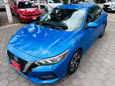 Nissan Sentra Sense Aut usado (2022) color Azul financiado en mensualidades(enganche $66,381 mensualidades desde $5,896)