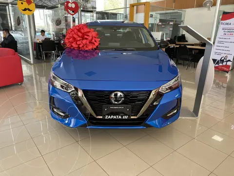 Nissan Sentra SR Aut nuevo color Azul Zafiro financiado en mensualidades(enganche $213,237 mensualidades desde $9,682)