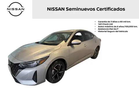 Nissan Sentra Advance Aut usado (2024) color Plata precio $380,000