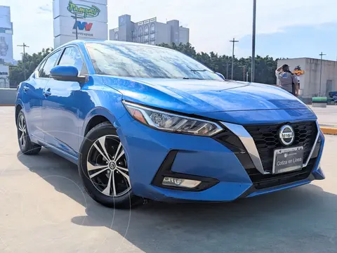 Nissan Sentra Advance usado (2022) color Azul financiado en mensualidades(enganche $121,136 mensualidades desde $5,204)