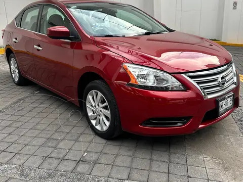 Nissan Sentra Sense Aut usado (2016) color Rojo precio $190,000
