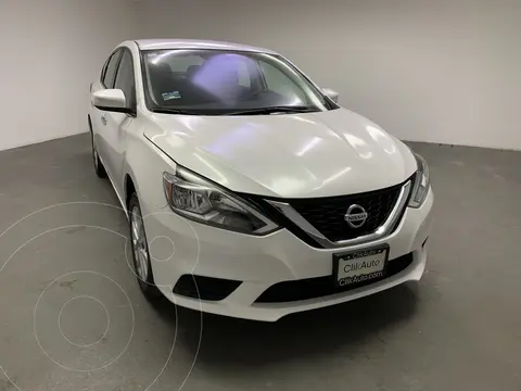Nissan Sentra Sense Aut usado (2018) color Blanco financiado en mensualidades(enganche $38,000 mensualidades desde $6,900)