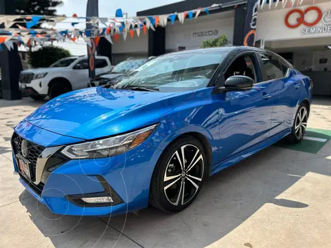 Nissan Sentra SR Bi-tono Aut usado (2022) color Azul financiado en mensualidades(enganche $92,650 mensualidades desde $7,085)