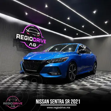 Nissan Sentra SR usado (2021) color Azul Zafiro financiado en mensualidades(enganche $63,980 mensualidades desde $7,289)