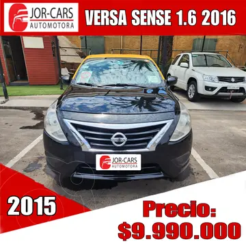 Nissan Versa 1.6L Sense usado (2015) color Negro precio $9.990.000