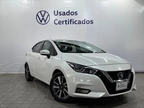 Nissan Versa Advance usado (2021) color Blanco financiado en mensualidades(enganche $68,500 mensualidades desde $5,138)