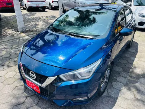 Nissan Versa Advance Aut usado (2020) color Azul financiado en mensualidades(enganche $58,319 mensualidades desde $5,180)
