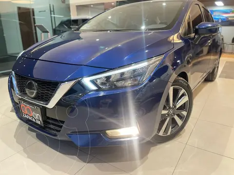 Nissan Versa Platinum Aut usado (2021) color Azul financiado en mensualidades(enganche $83,750 mensualidades desde $6,072)