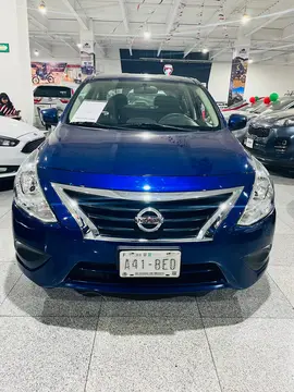 Nissan Versa Sense Aut usado (2019) color Azul financiado en mensualidades(enganche $72,311 mensualidades desde $4,655)